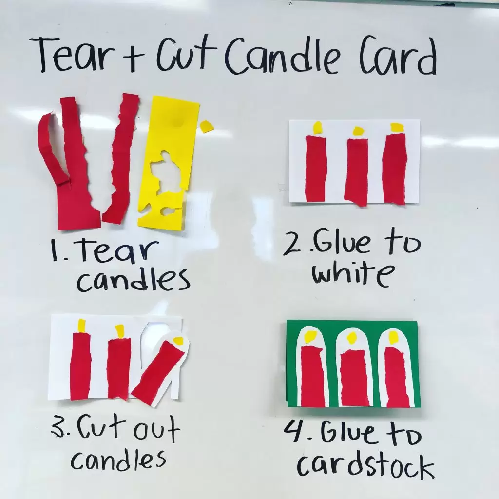 Christmas Card idea for kids, made with the help of an easy step by step tutorial. 