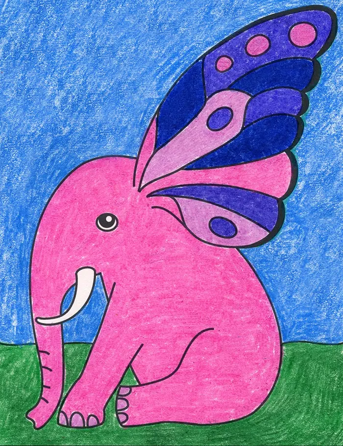 Creative Drawing Idea: How to Draw a Butterphant (Butterfly + Elephant!)