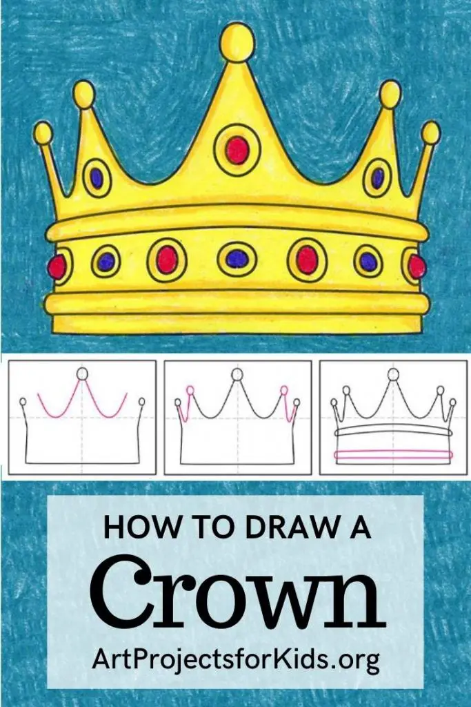 how to draw a crown
