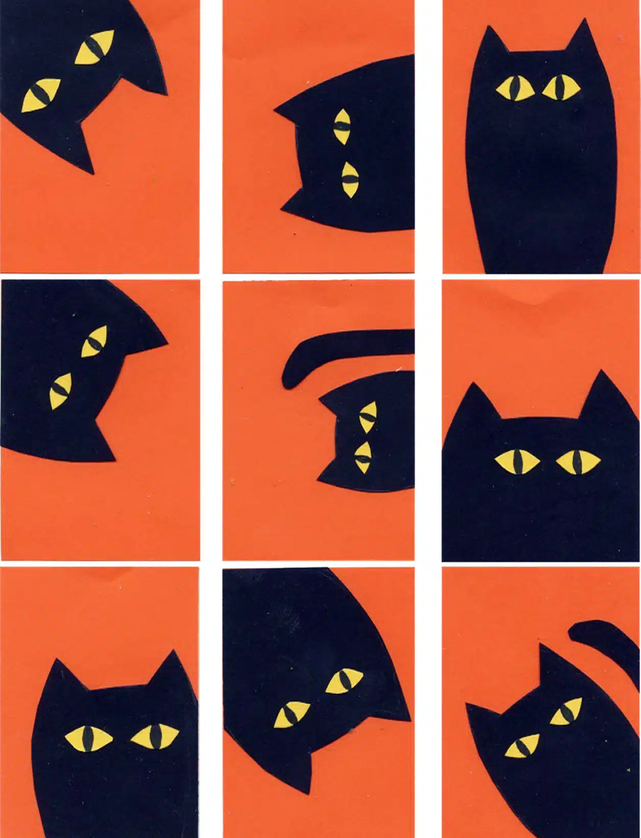 Easy Halloween Cat Project Tutorial Video and Halloween Cat Project Coloring Page