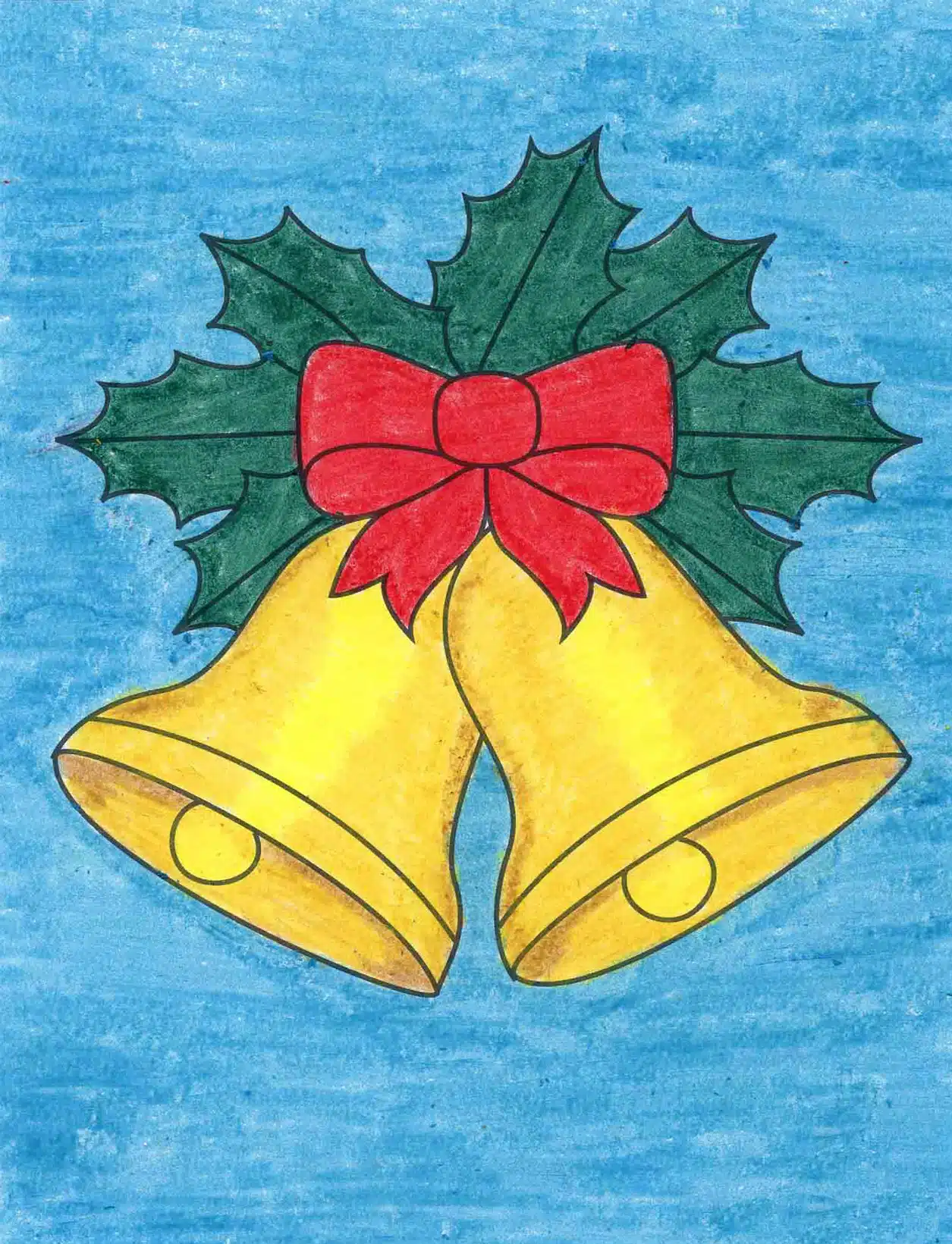 Easy How to Draw a Bell Tutorial and Bell Coloring Page
