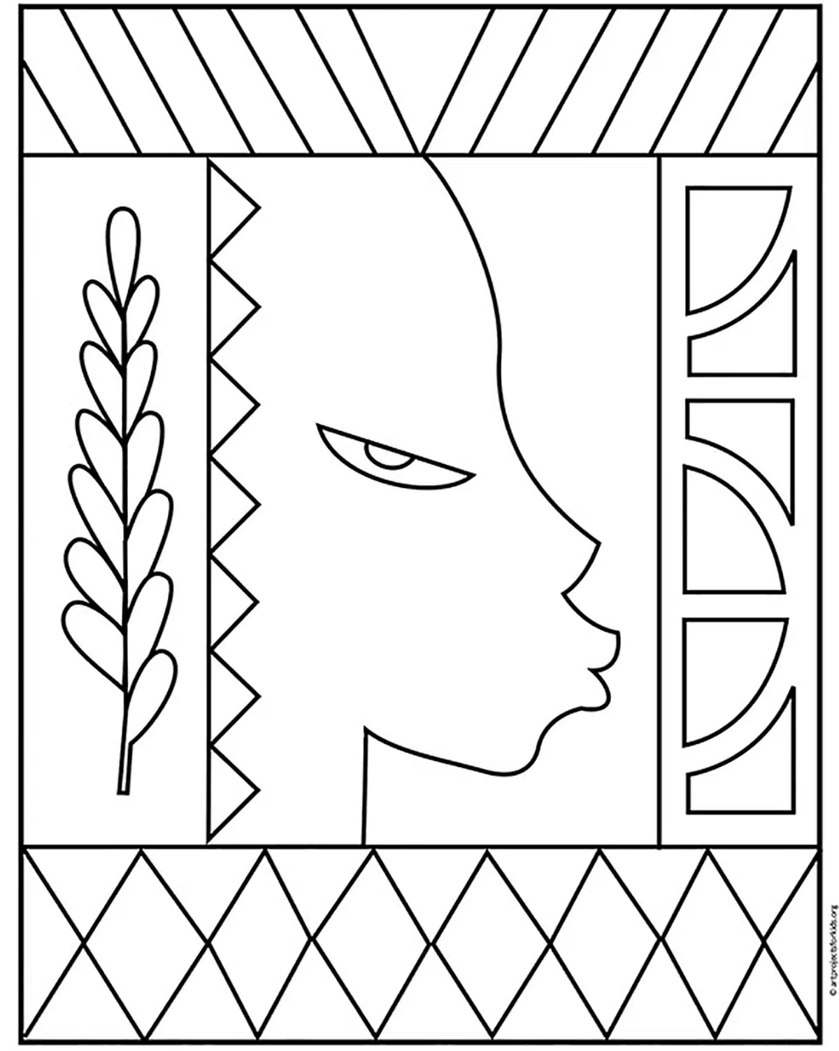 Lois Mailou Jones Coloring Page