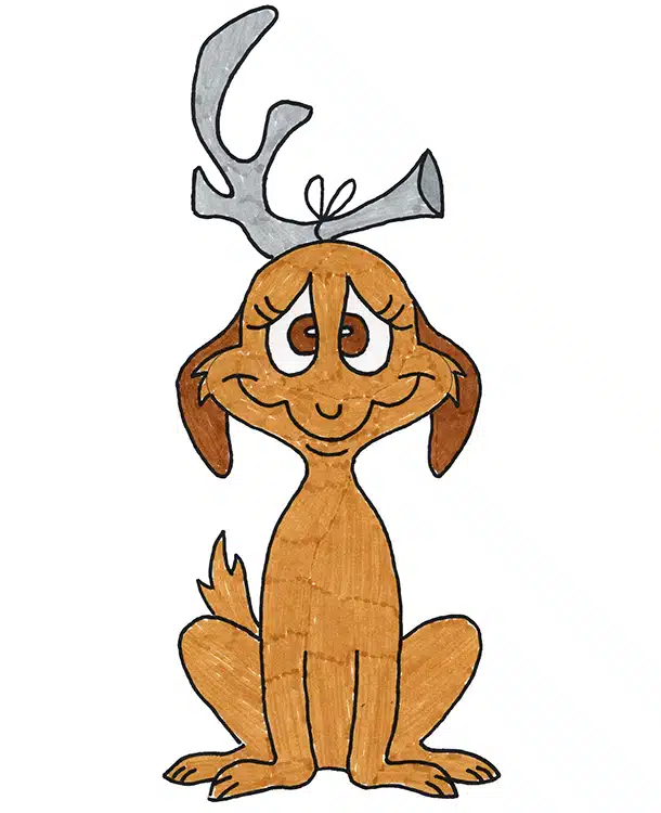 Easy How to Draw Max from the Grinch Tutorial Video and Max Coloring Page