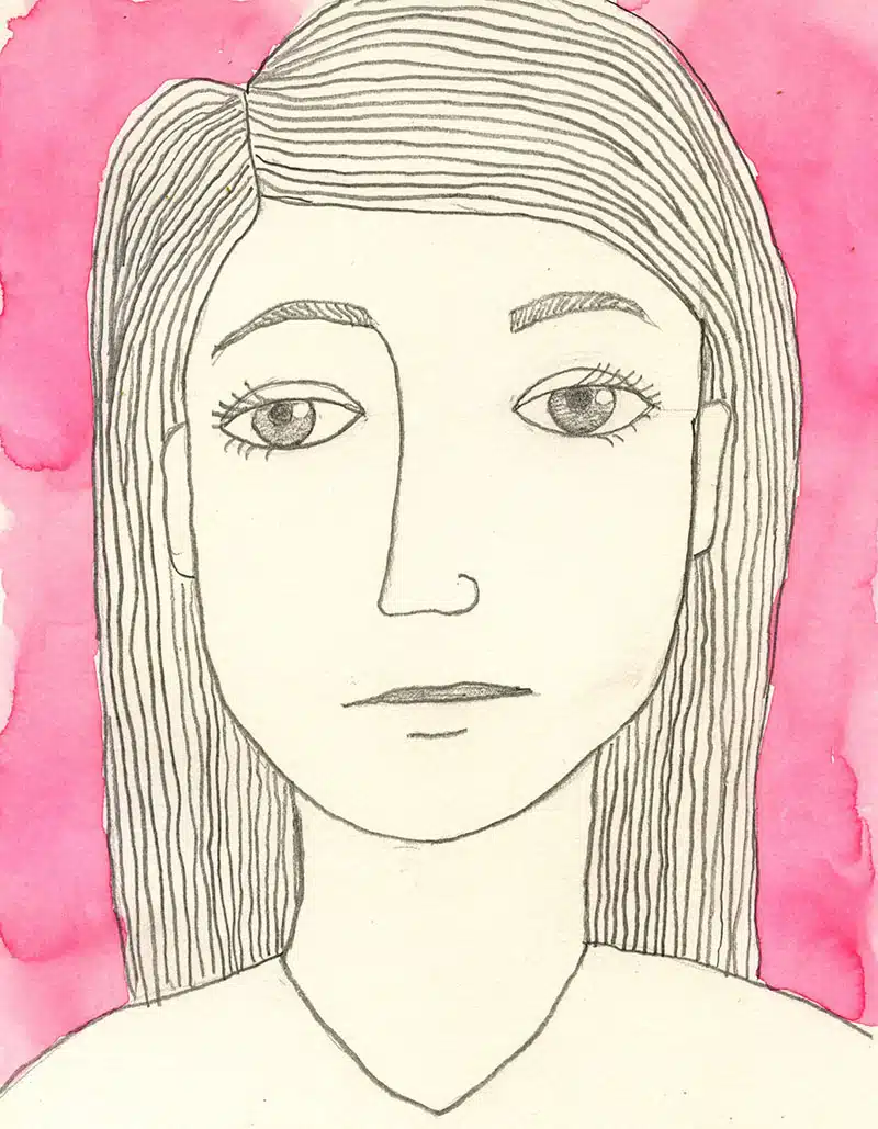 Easy Pencil Self Portrait Tutorial