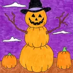 Drawing stacked pumpkins