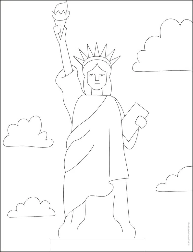 Statue of Liberty Coloring page, available as a free download.